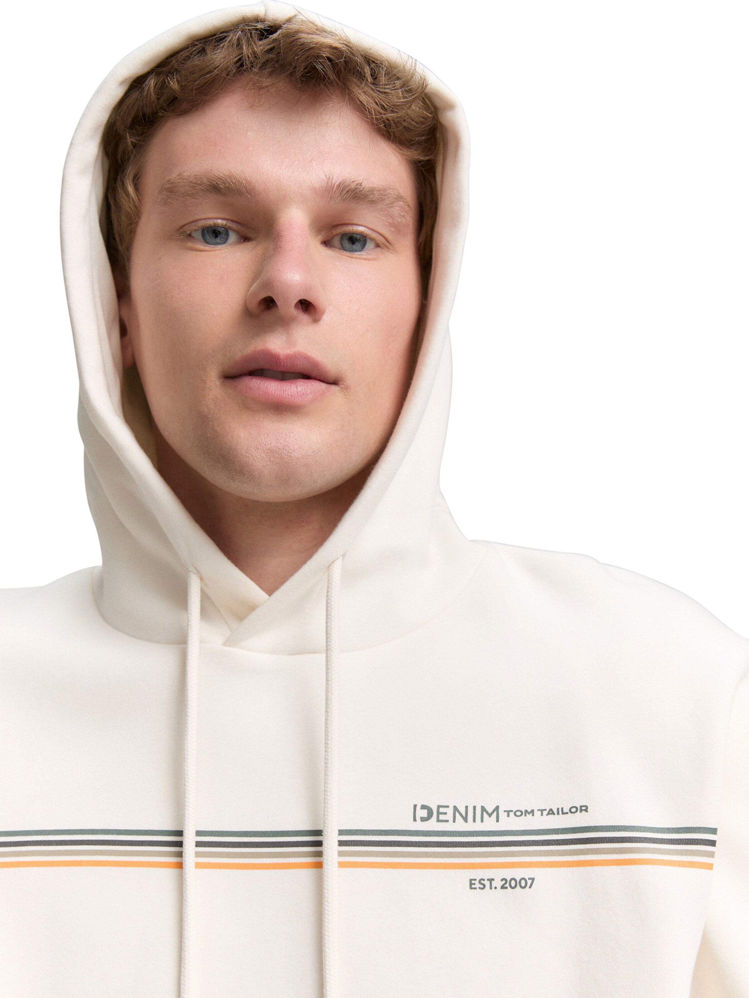 TOM TAILOR DENIM Sweatshirt in White