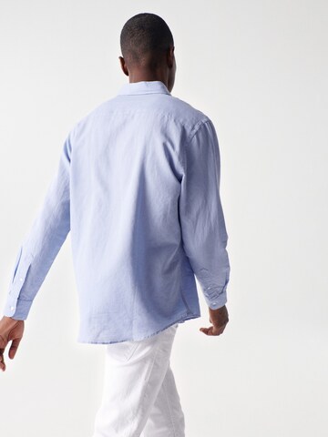 Salsa Jeans Regular fit Overhemd 'Birmingham' in Blauw