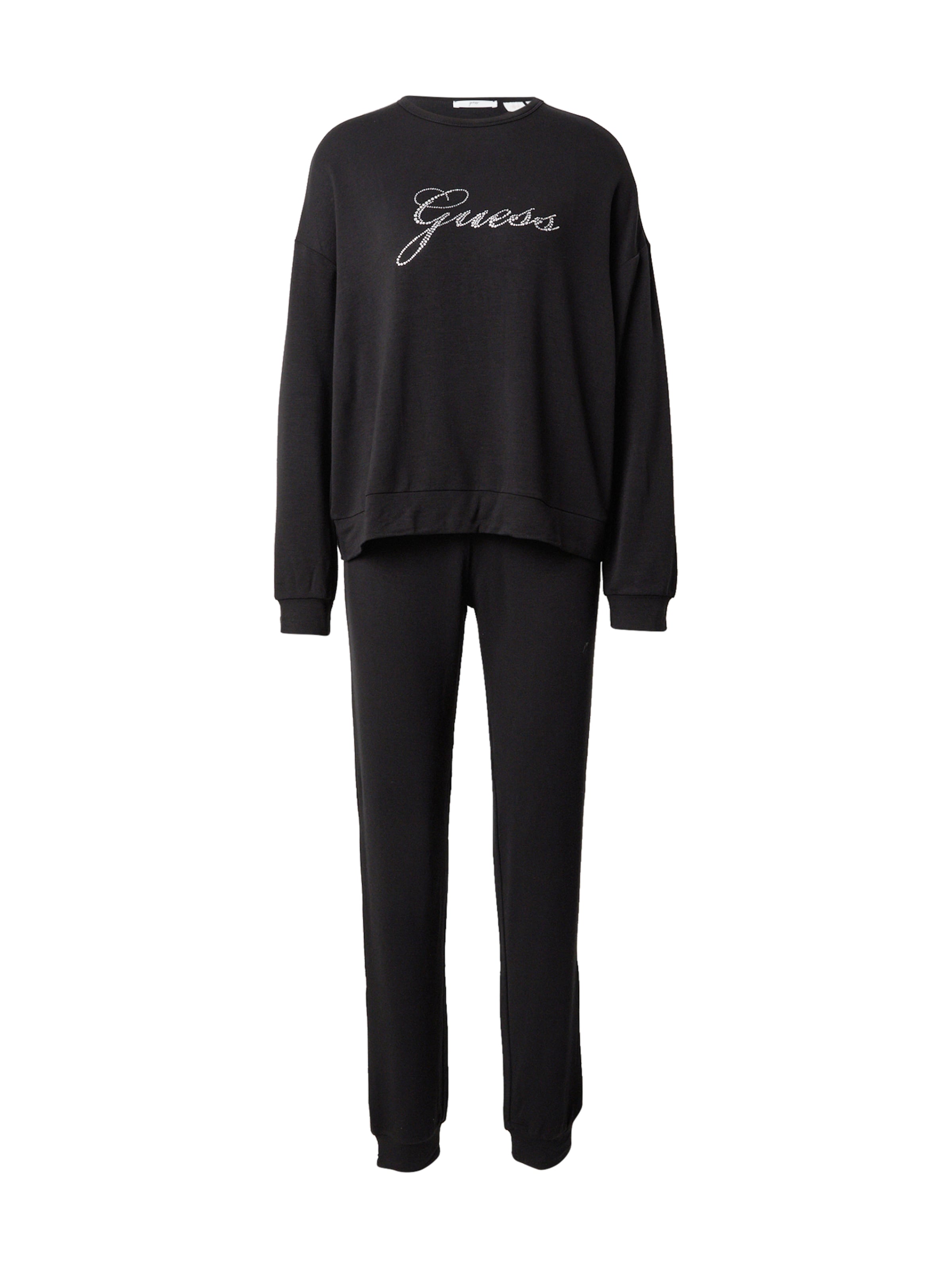 juoda GUESS Pižama: priekis