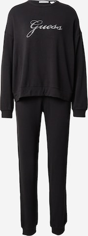GUESSPidžama - crna boja: prednji dio