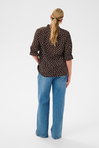 KAFFE CURVE Bluse in Braun