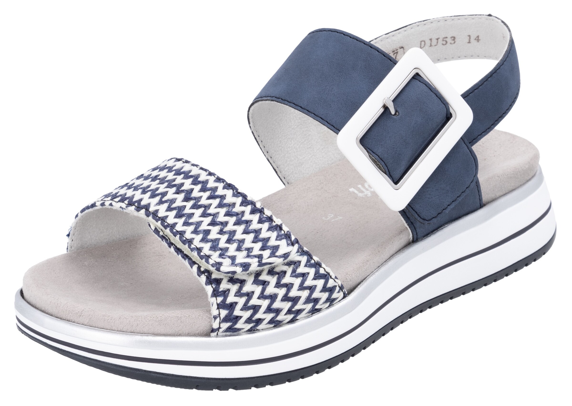 REMONTE Sandale in dunkelblau / weiß, Produktansicht