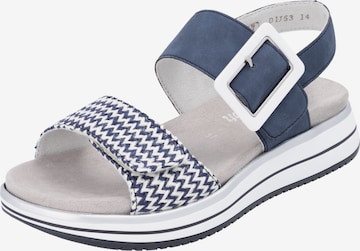 REMONTE Strap Sandals in Blue: front