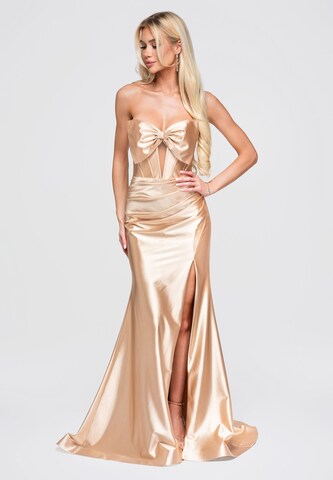 Ombre Evening dress in Gold: front