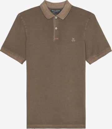 Marc O'Polo Regular fit Shirt in Bruin: voorkant