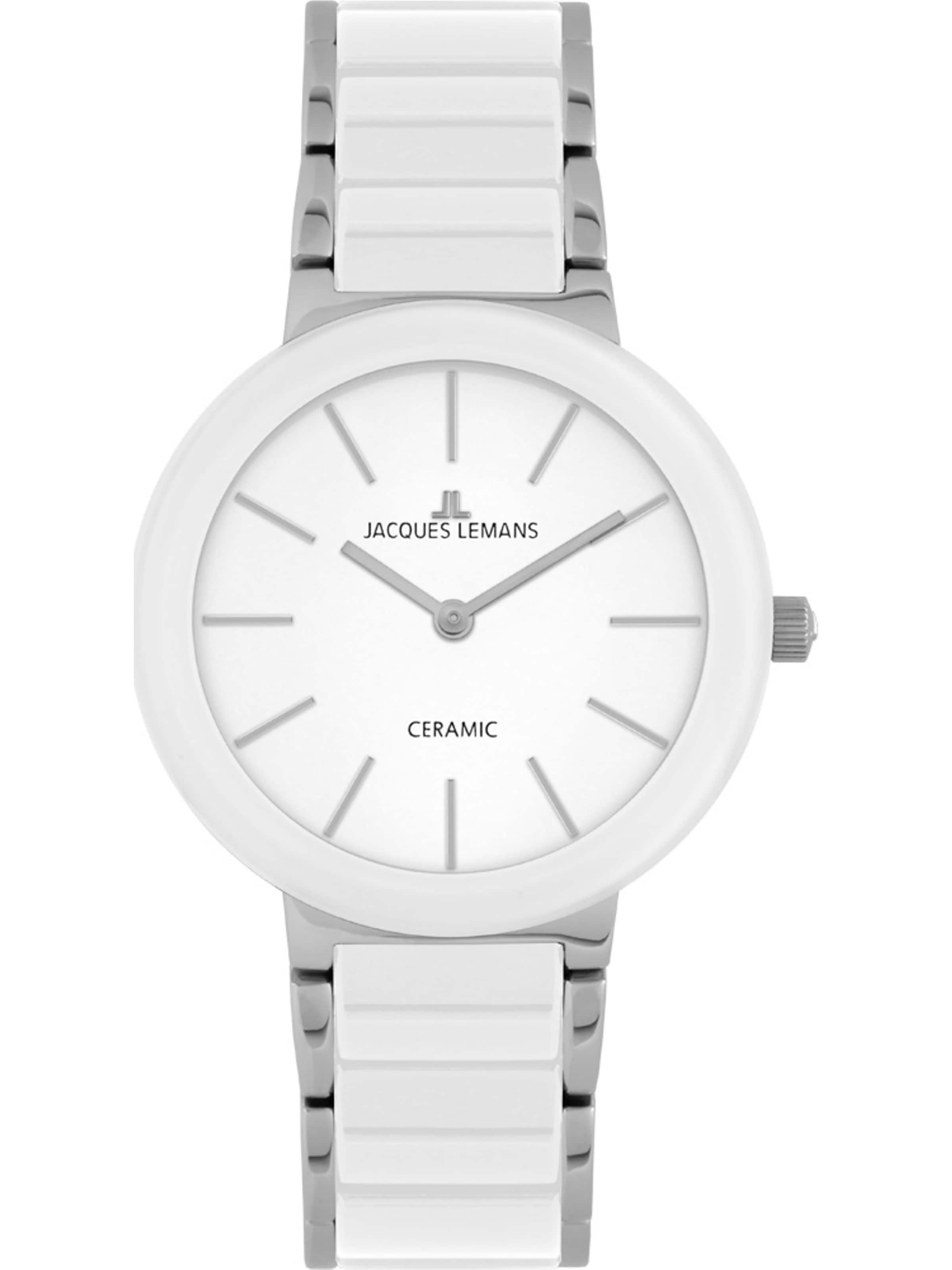 Jacques Lemans Analog Watch in White: front