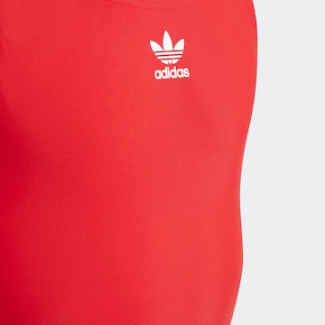 ADIDAS ORIGINALS Badeanzug 'Adicolor 3-Stripes' in Rot