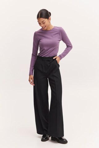 b.young Wide Leg Hose in Schwarz