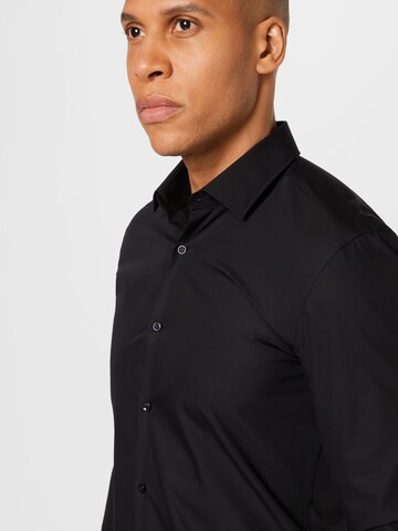 HUGO Slim fit Button Up Shirt 'Jenno' in Black