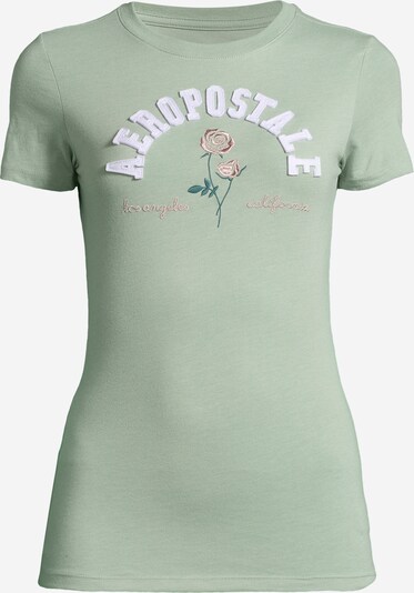 AÉROPOSTALE Shirt in Green / White, Item view