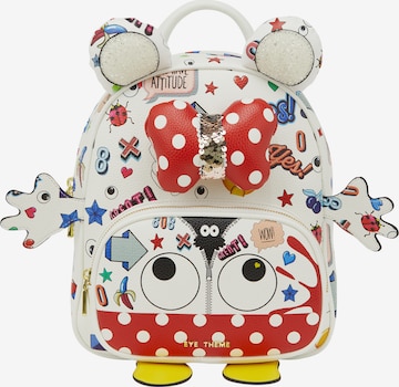 MYMO - Mochila 'Pop Eyetheme' en blanco: frente