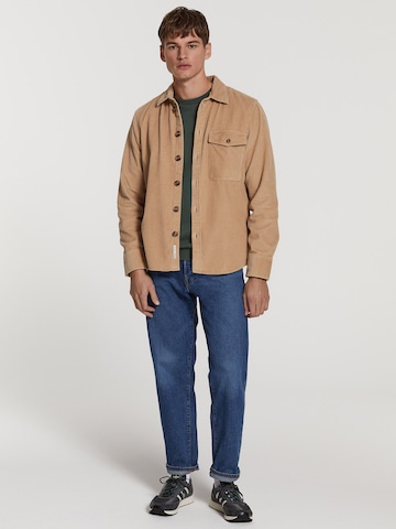 Shiwi Regular fit Button Up Shirt 'Brad' in Beige