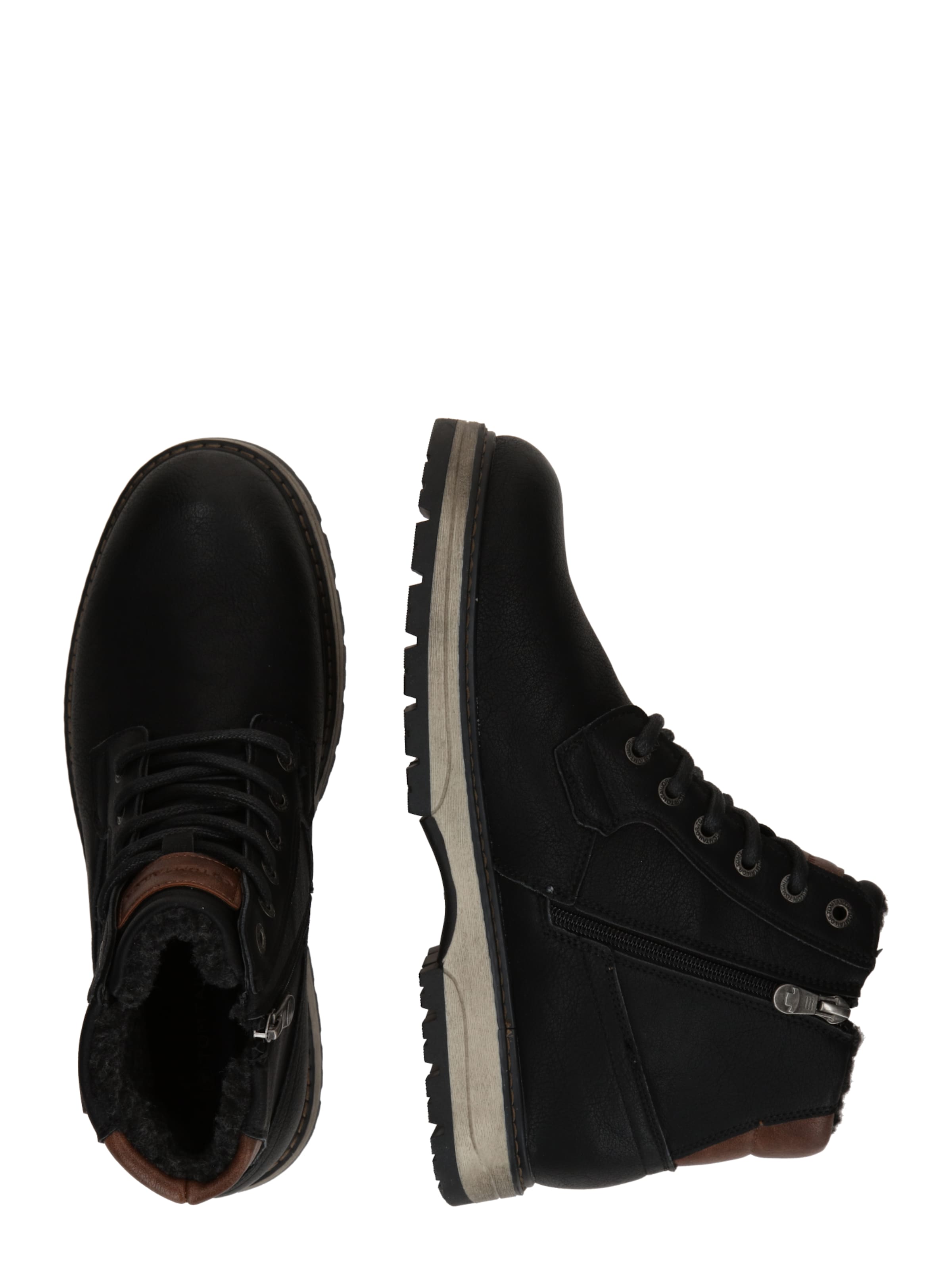 Boots stringati di TOM TAILOR in nero