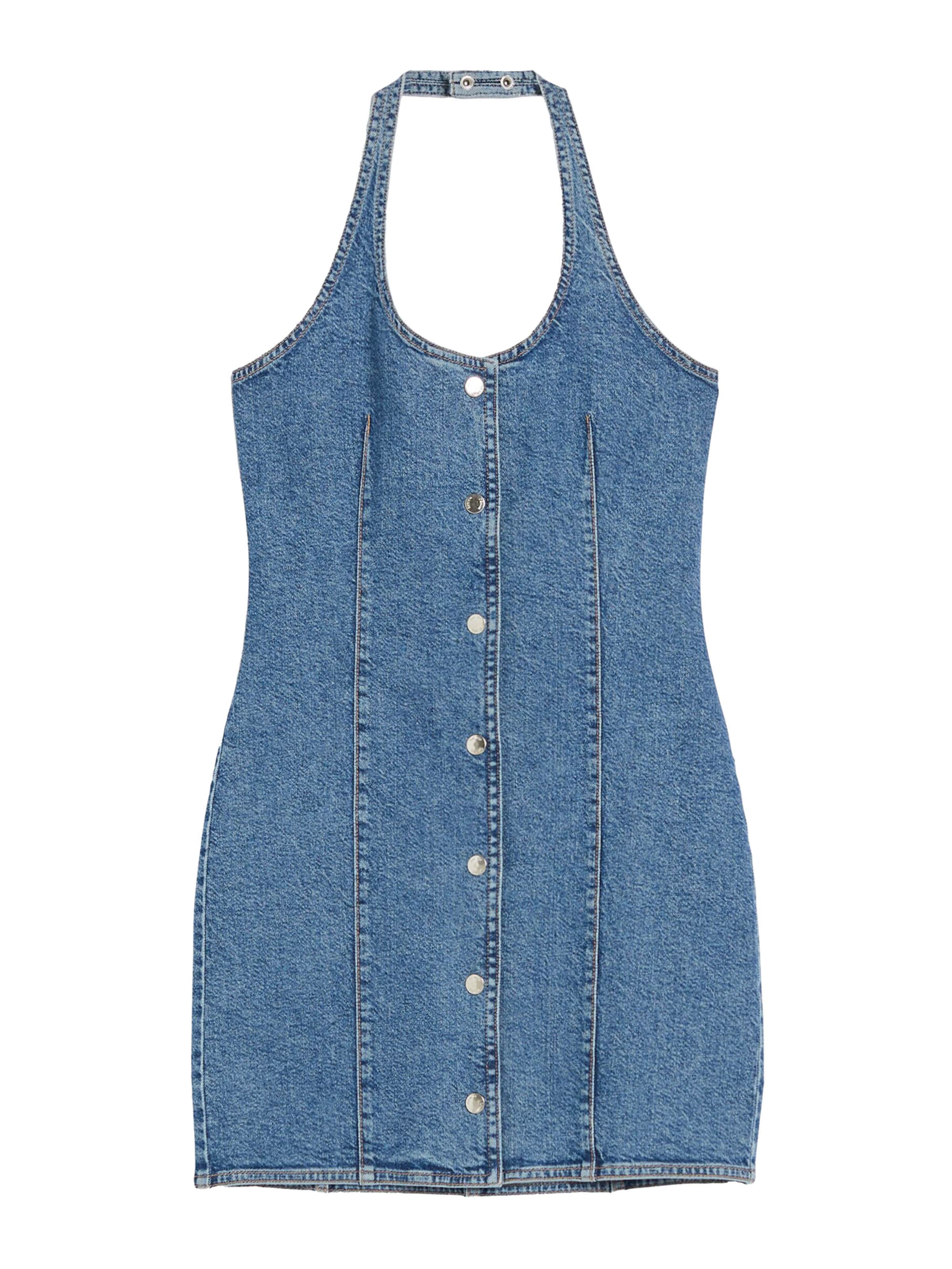 Bershka Šaty – modrá: přední strana