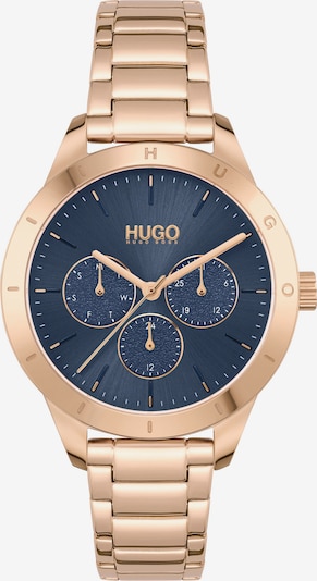 HUGO Analogna ura 'FRIEND' | temno modra / rožnato zlata barva, Prikaz izdelka