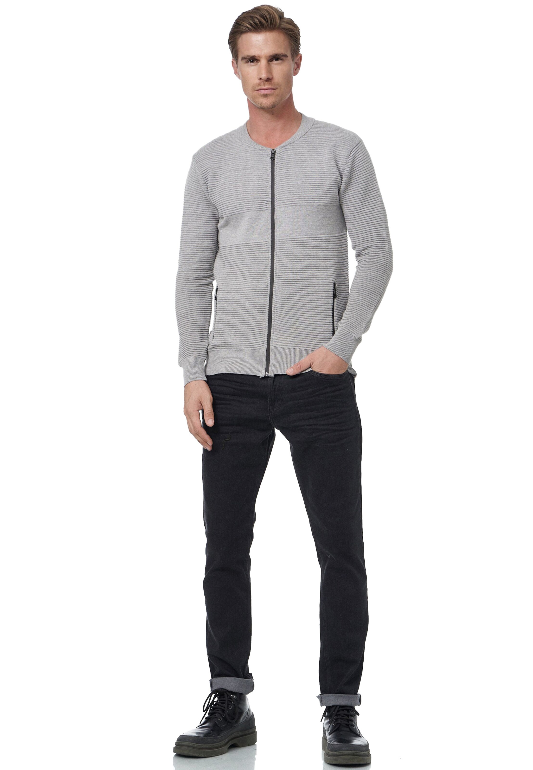 Rusty Neal Knit cardigan in Grey