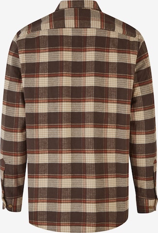 HECHTER PARIS Regular fit Button Up Shirt in Brown