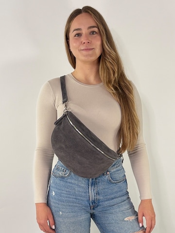 lePelou Fanny Pack 'VALENTINA large' in Grey