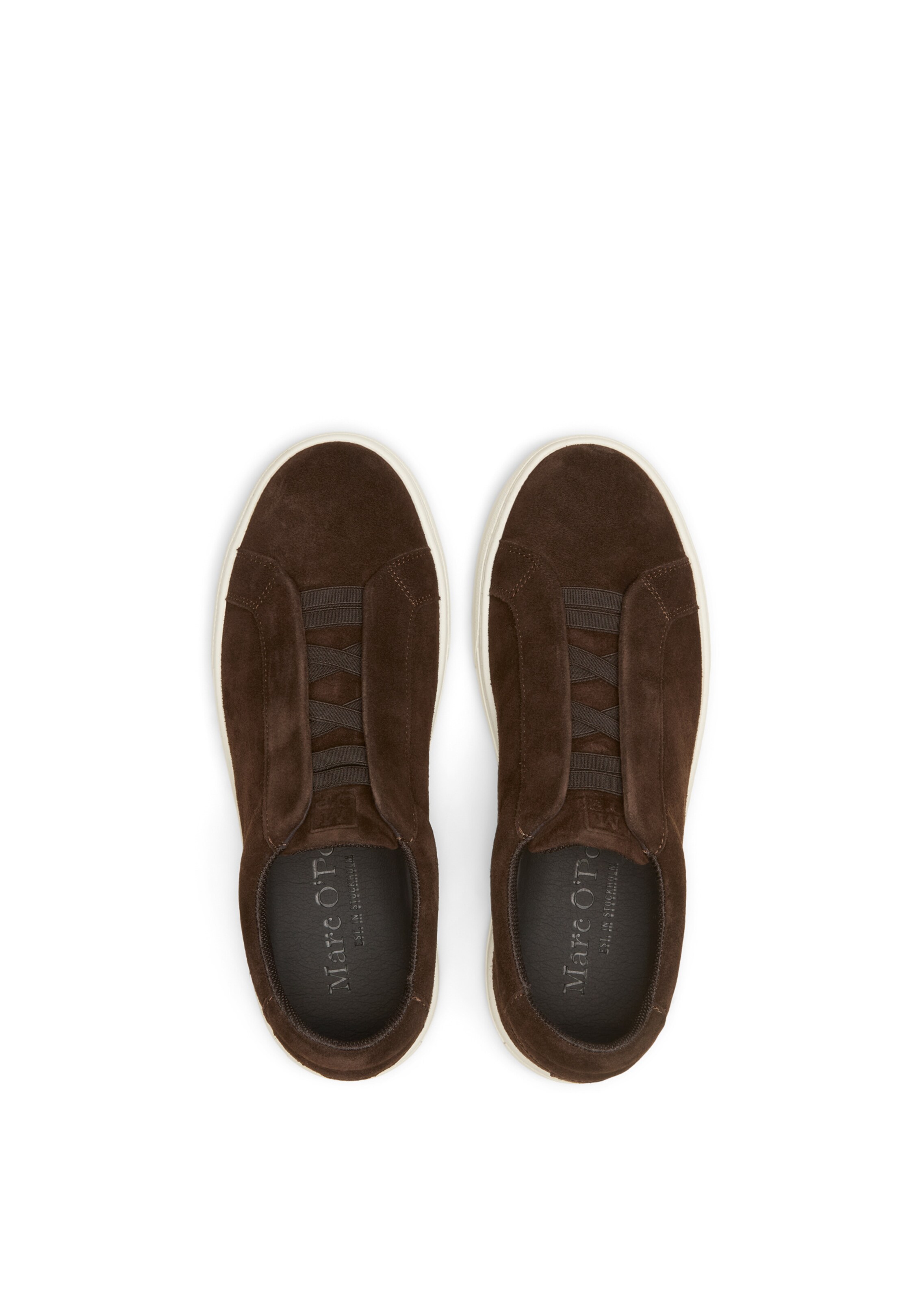 Marc O'Polo Platform trainers ' aus Veloursleder ' in Brown