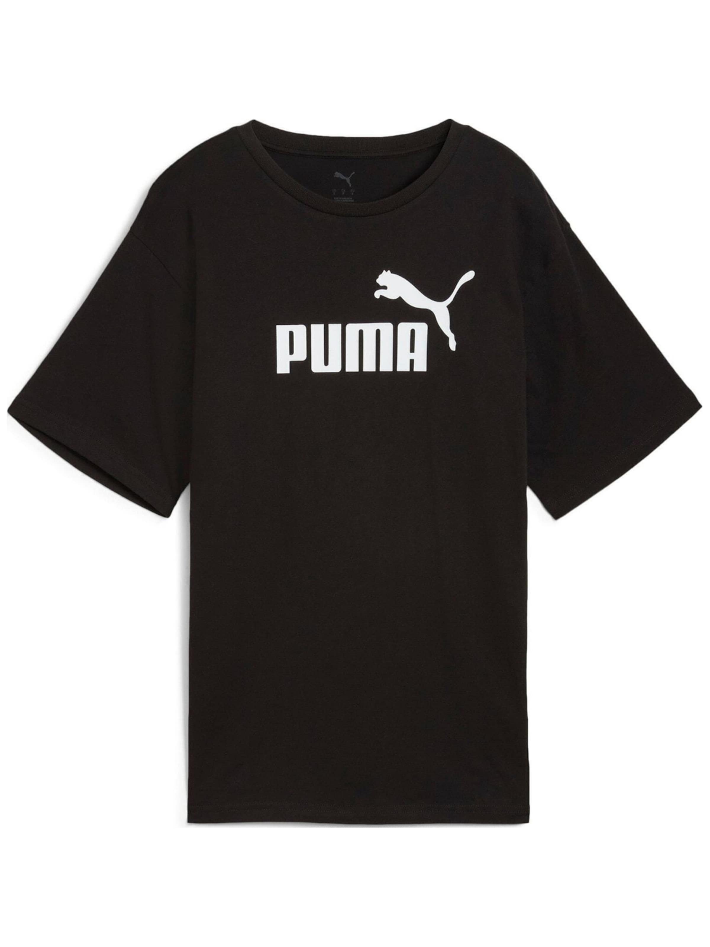 PUMA Camiseta 'Puma Ess No. 1 Logo Relaxed Tee' en M en negro, Vista del producto