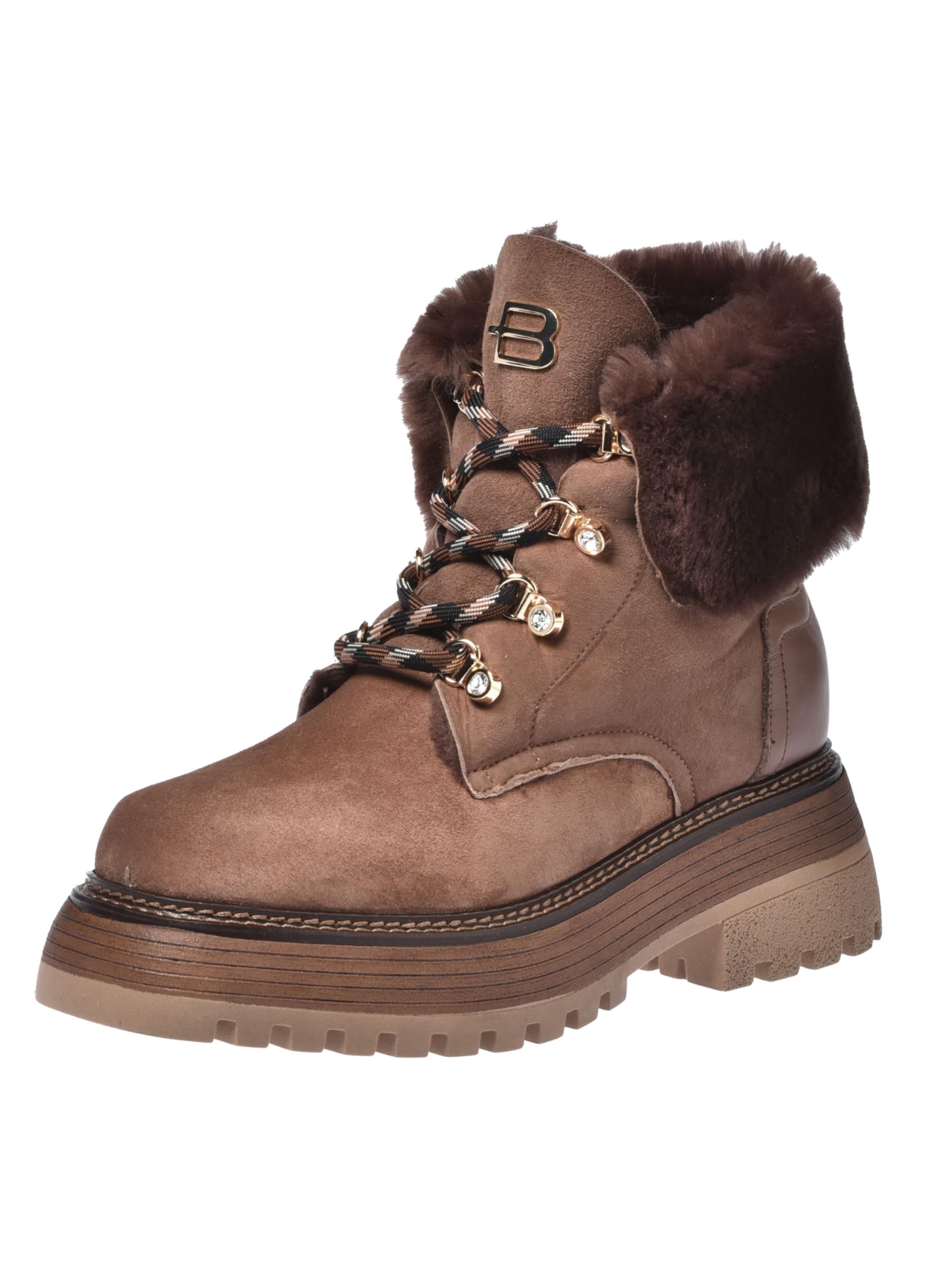 BALDININI Lace-up bootie in Brown: front