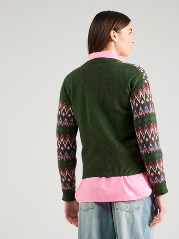 WHITE STUFF Knit cardigan 'BELLE FAIRISLE' in Green