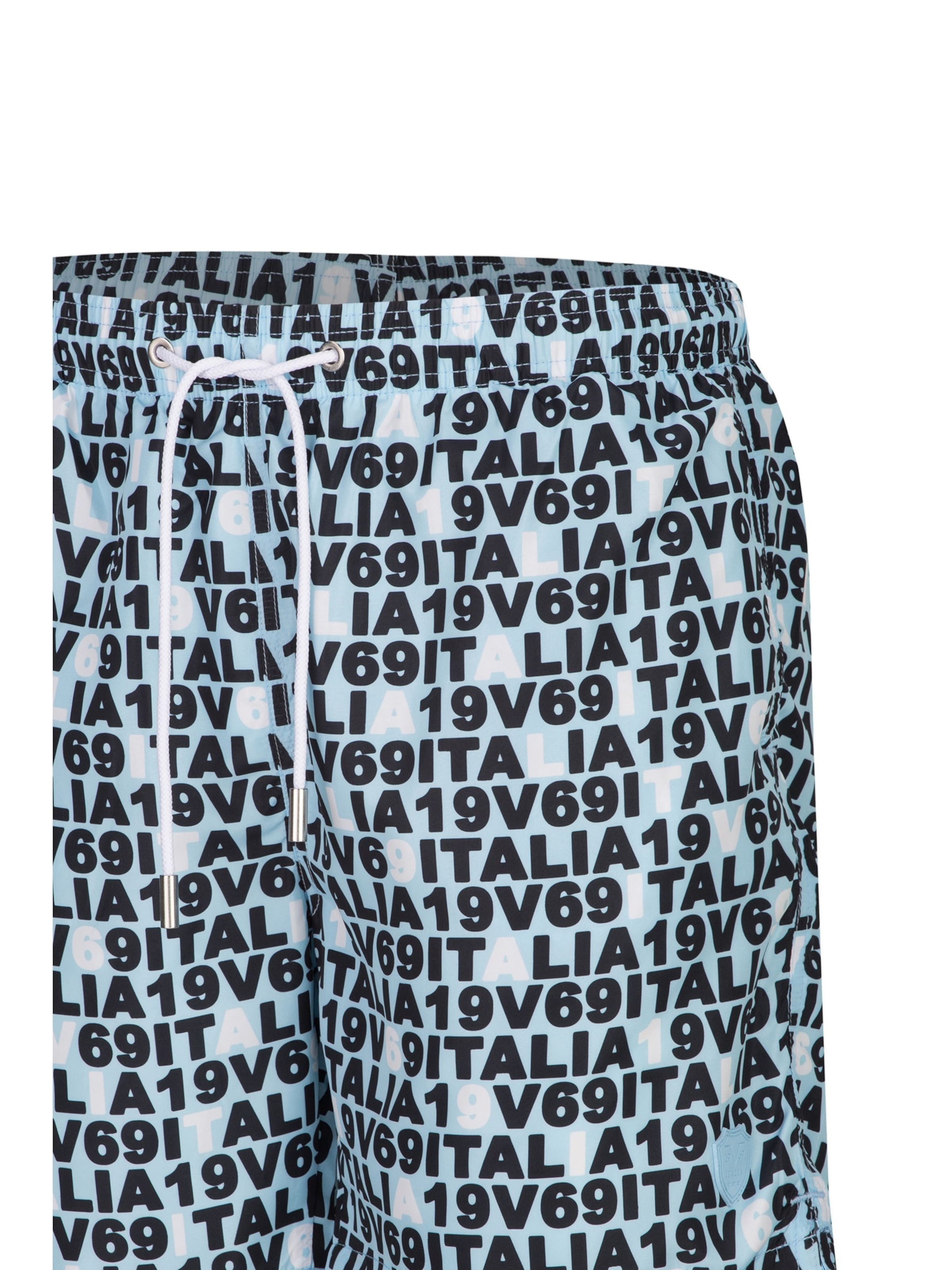19V69 ITALIA Zwemshorts 'Siro Highlight' in Blauw