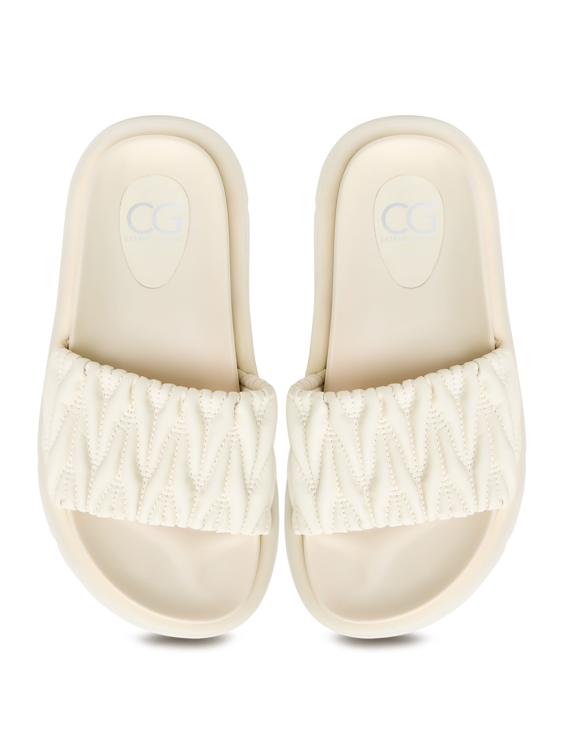 CESARE GASPARI Pantolette in Beige
