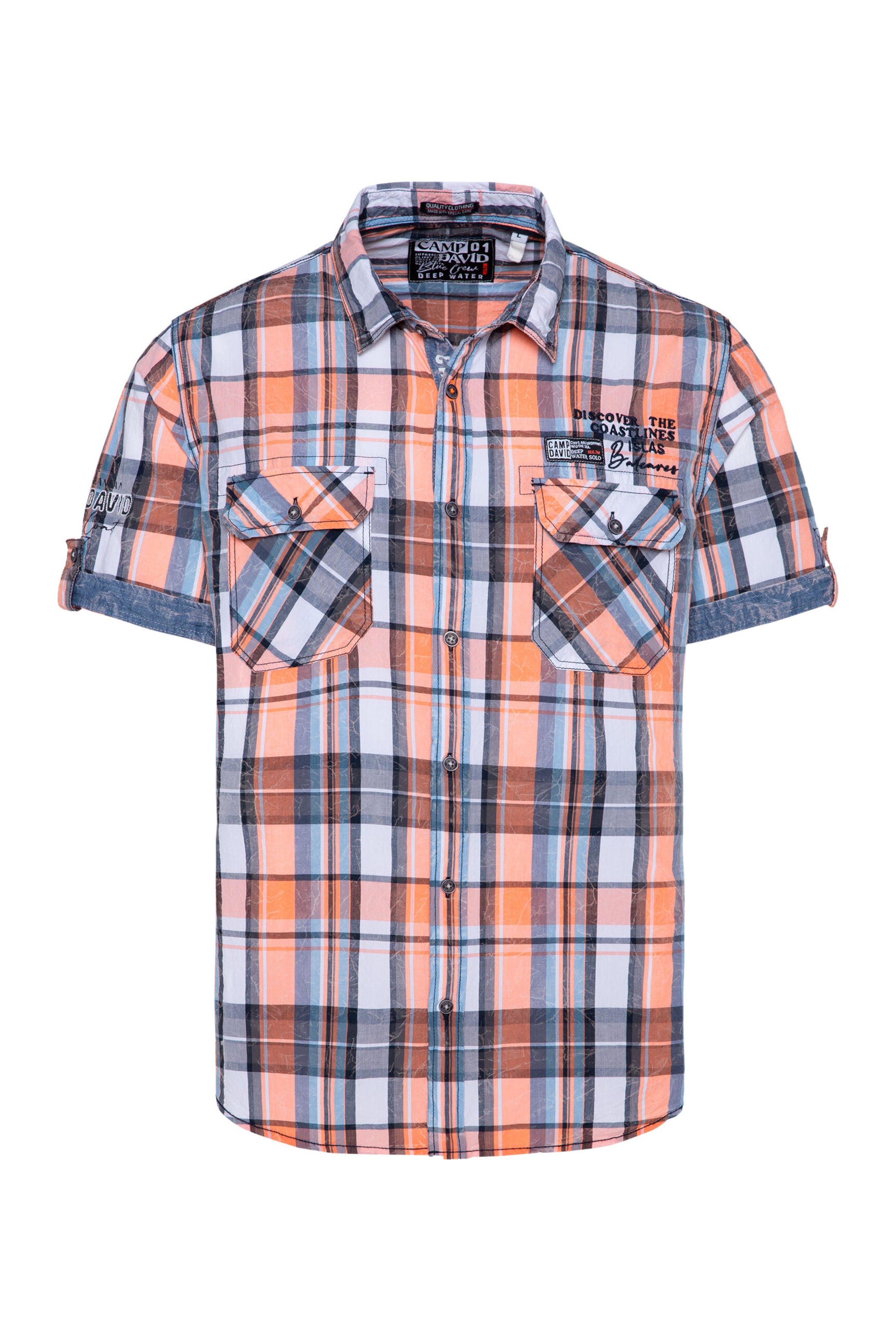 CAMP DAVID Regular Fit Skjorte i orange: forside