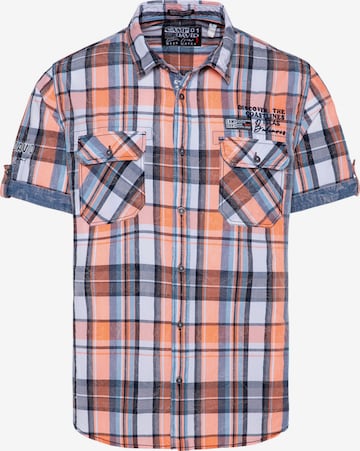 CAMP DAVID Regular fit Overhemd in Oranje: voorkant