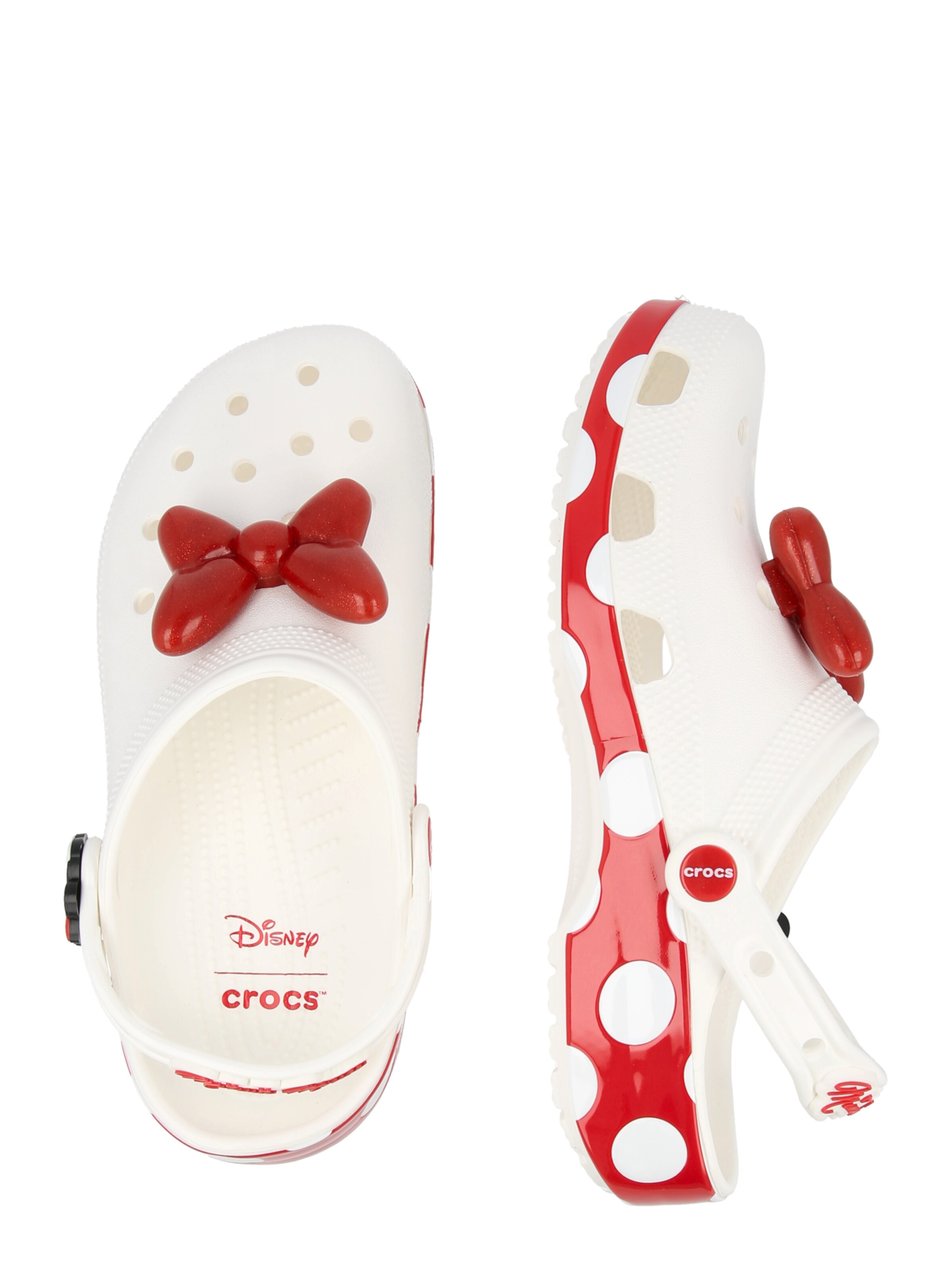 balts Crocs Gumijas čības 'Minnie Mouse Cls'