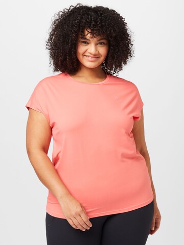 T-shirt fonctionnel 'AUBREE' Only Play Curvy en orange : devant