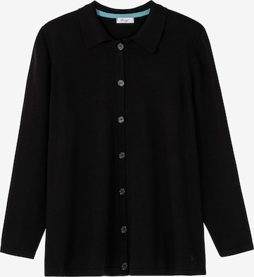 SHEEGO Knit Cardigan in Black: front