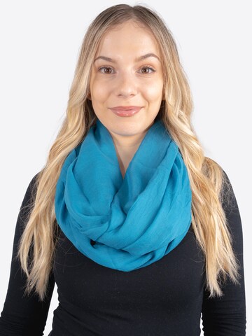Écharpe tube 'Carina' Seasons of April en bleu : devant