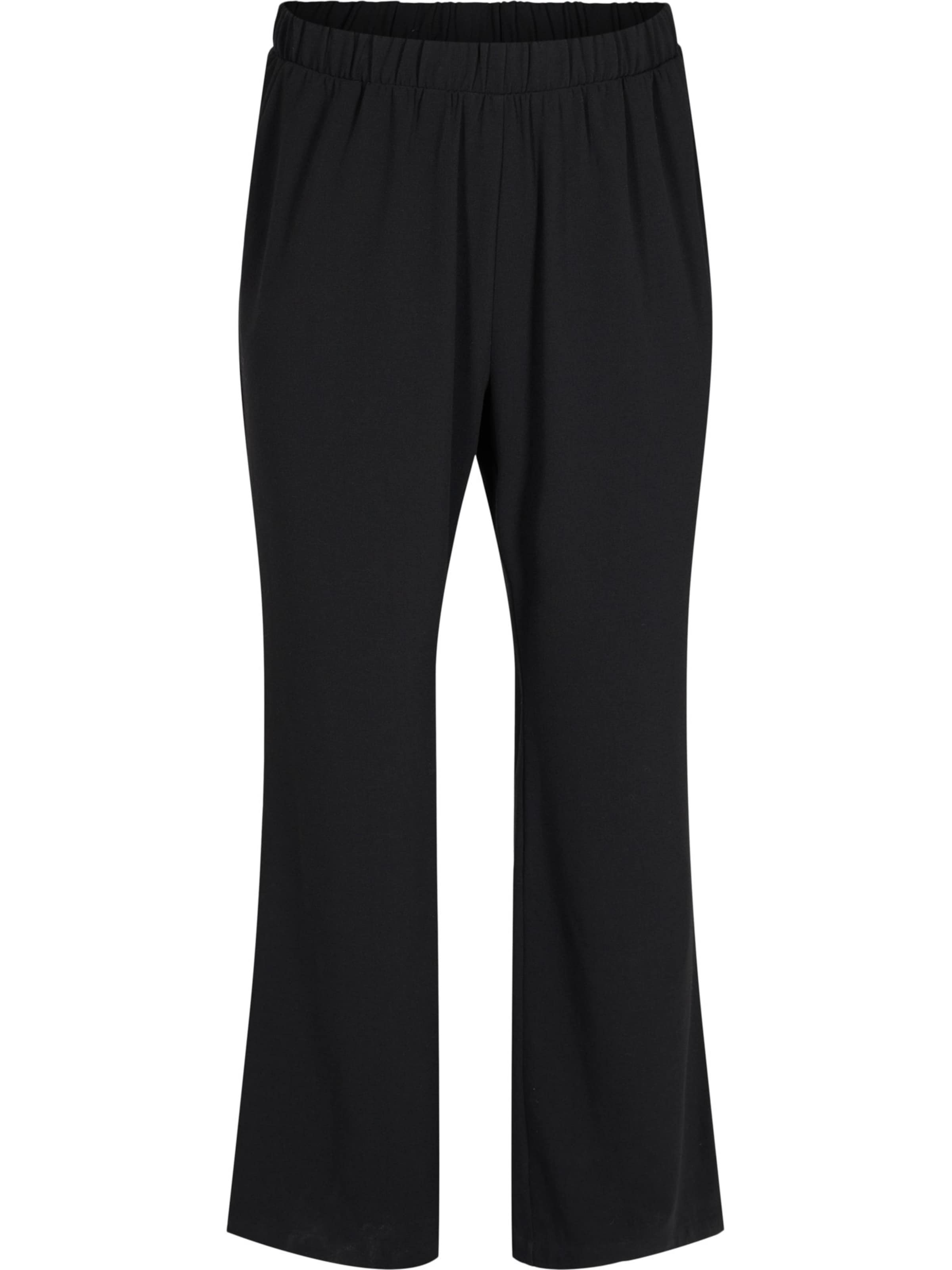 Zizzi - Bootcut Pantalón 'Mia' en negro: frente