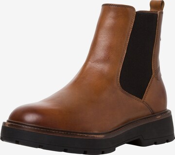 Tamaris Pure Relax Chelsea Boots i brun: forside