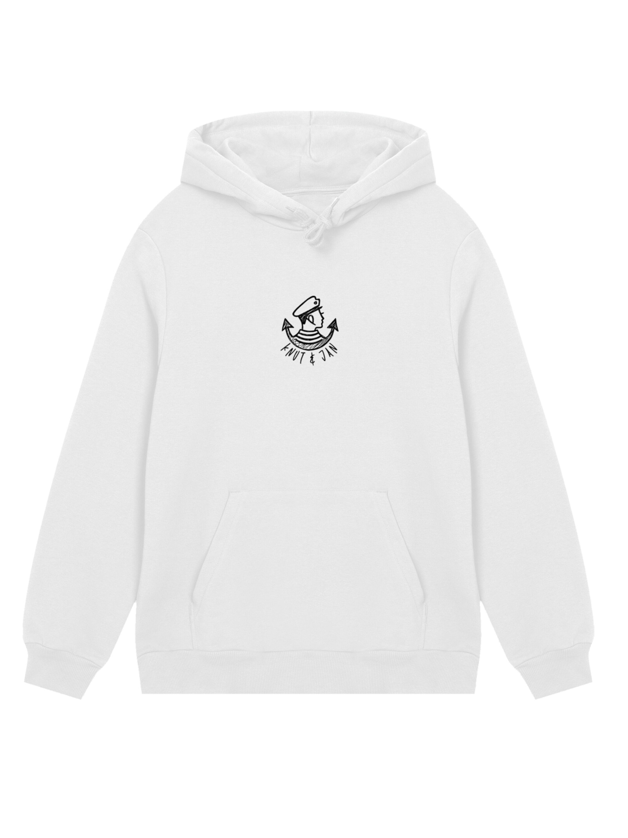 F4NT4STIC Sweatshirt 'Knut und Jan Scribble' in White: front