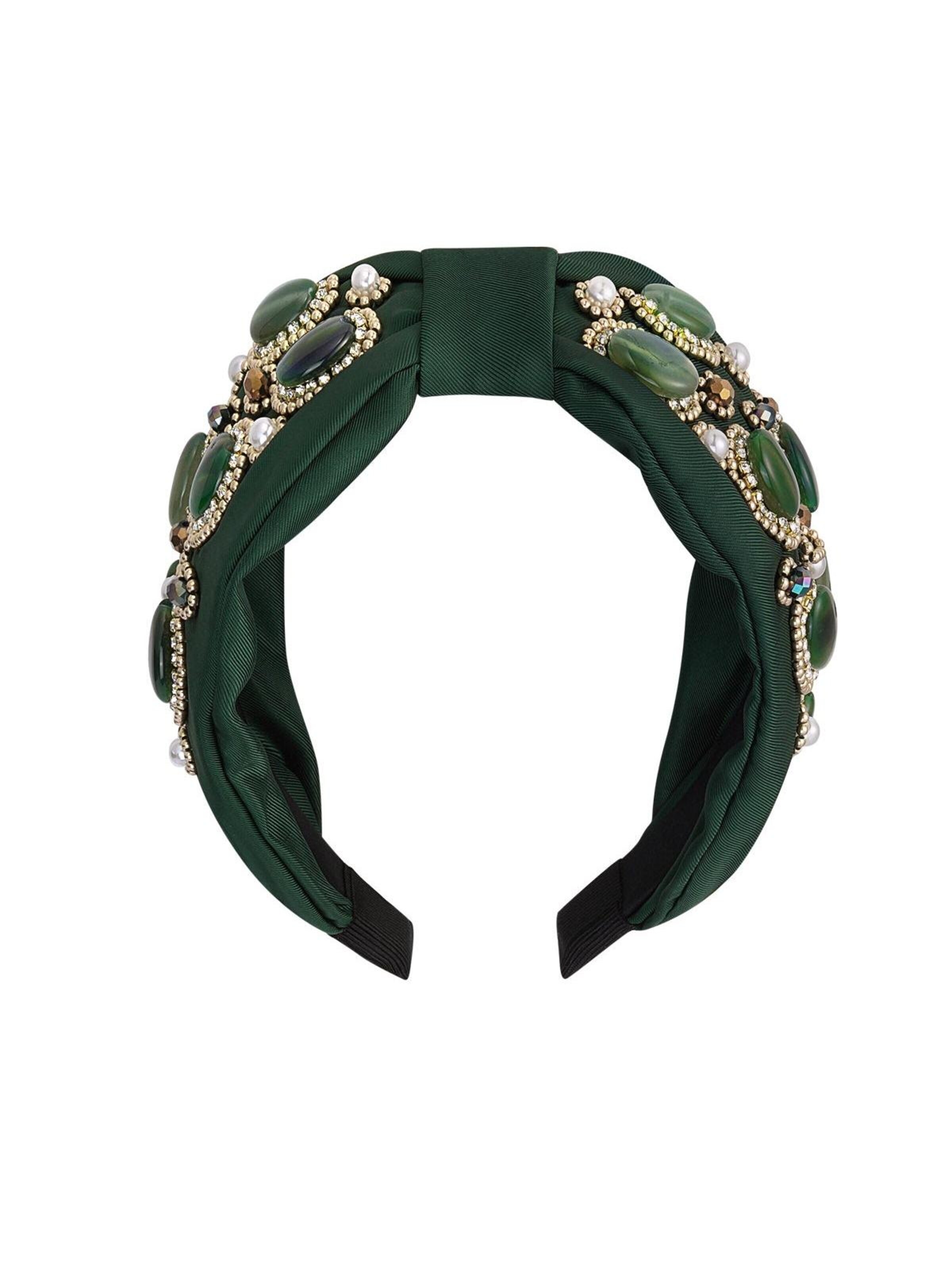 Cala Rose Haarschmuck 'Talia'‌‌‌ in Grün: Vorderseite