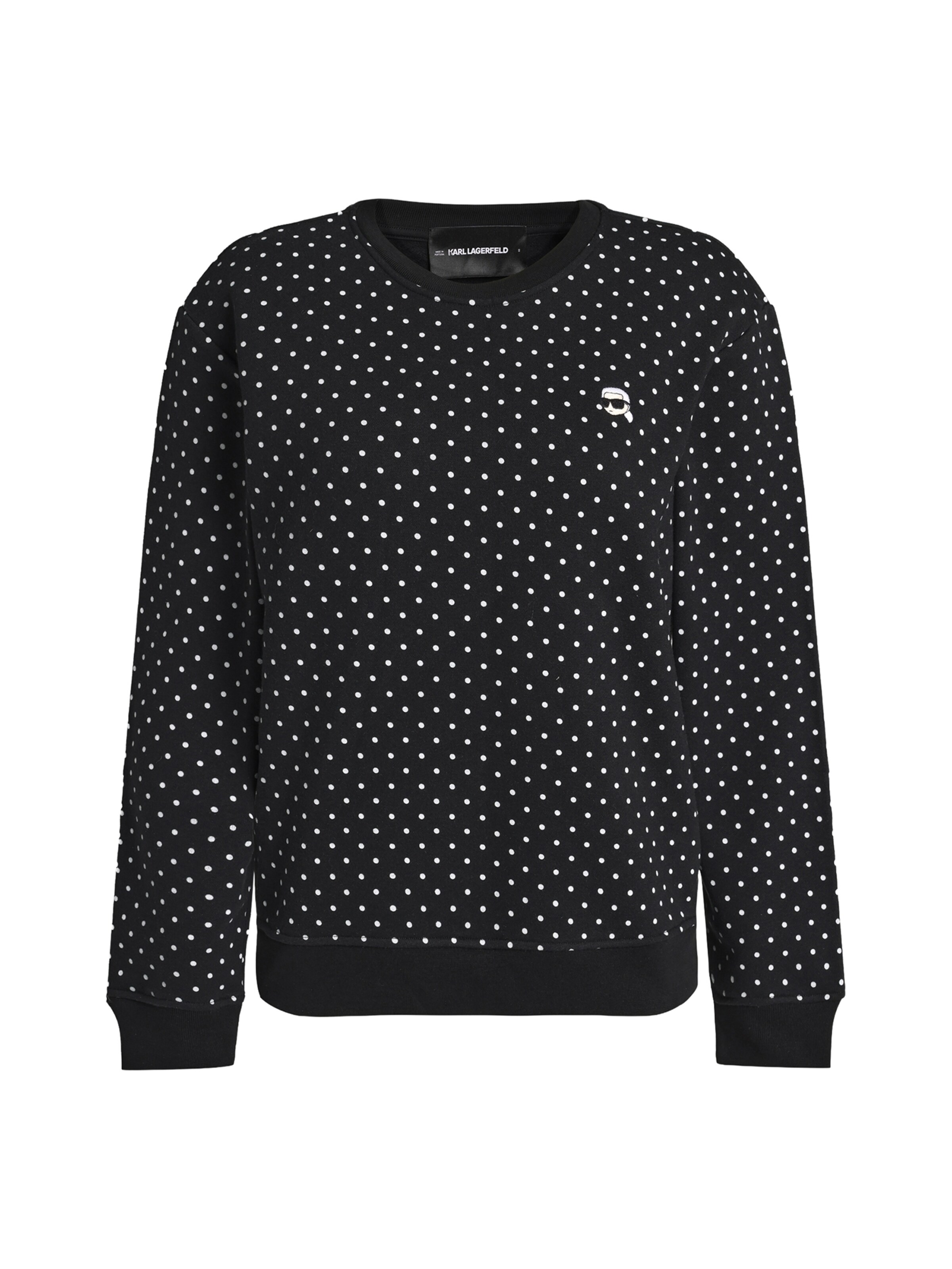 Karl Lagerfeld Sweat-shirt 'Ikon' en XS en noir / blanc, Vue avec produit