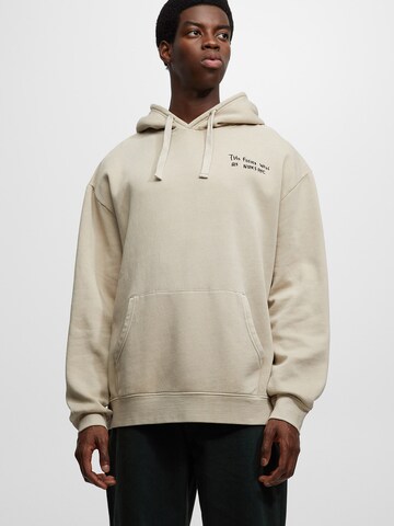 Pull&Bear Sweatshirt in Beige: voorkant