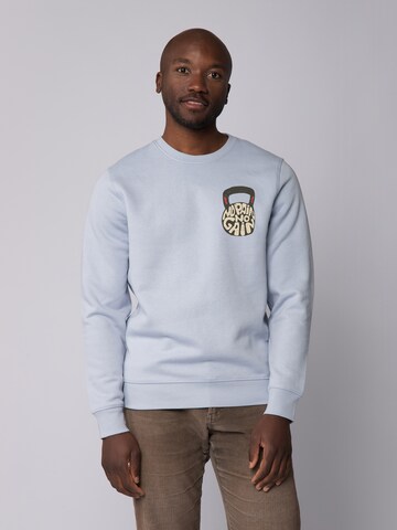 Watapparel Sweatshirt ' No Pain, no Gain 01 ' in Blauw: voorkant