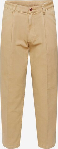 ESPRIT Loose fit Pleat-Front Pants in Beige: front