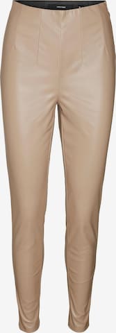 VERO MODA Slim fit Leggings 'LANA' in Brown: front