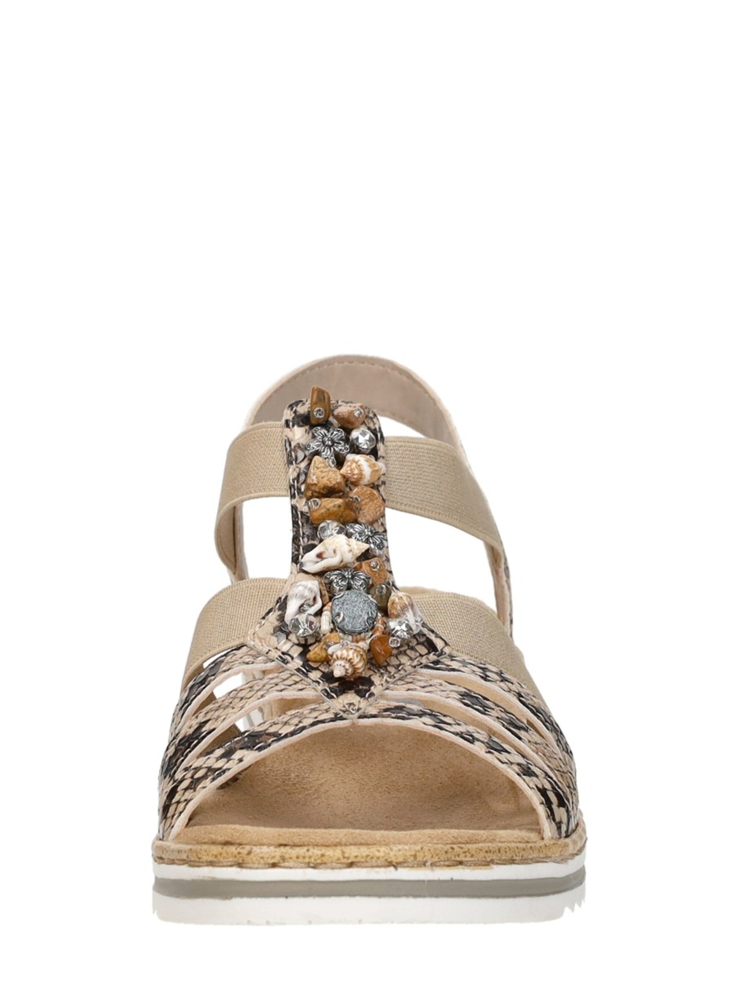 Rieker Sandal 'Sandalen Plat' in Beige