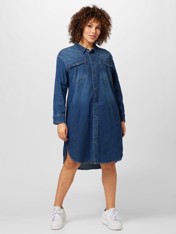 ONLY Curve Shirt Dress 'MARIE' in Blue: front