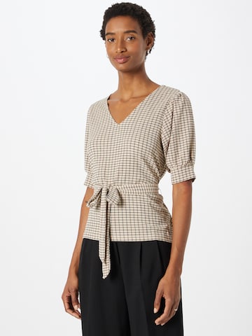 ICHI Blouse in Beige: voorkant