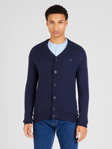 TOMMY HILFIGER - Casaco de malha em azul: frente