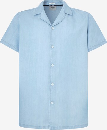 Pepe Jeans Regular fit Button Up Shirt 'PENNY' in Blue: front