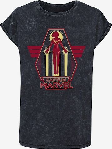 ABSOLUTE CULT T-Shirt 'Captain Marvel - Flying Warrior' in Schwarz: predná strana