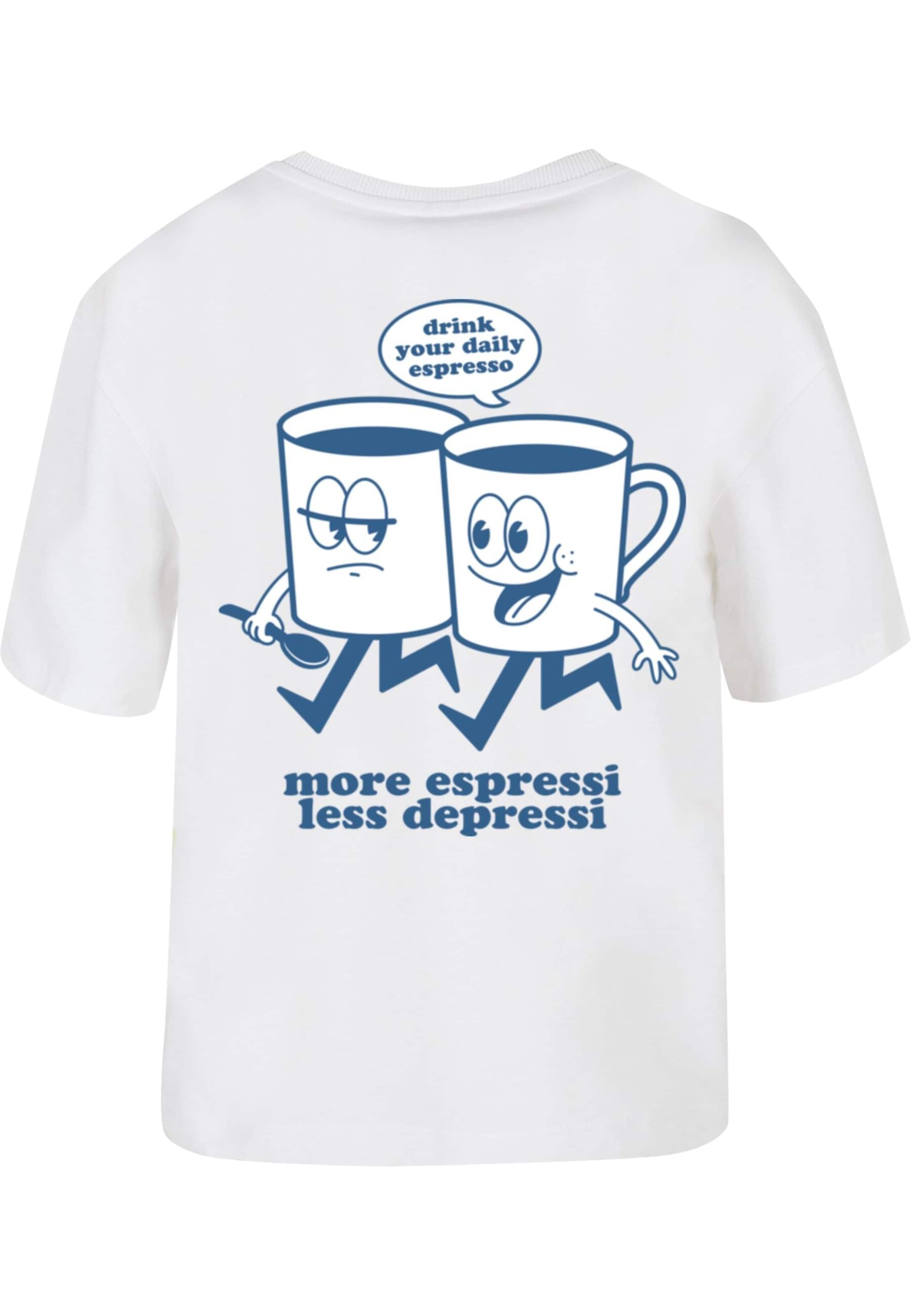 Miss Tee Μπλουζάκι 'Daily Espresso' σε λευκό